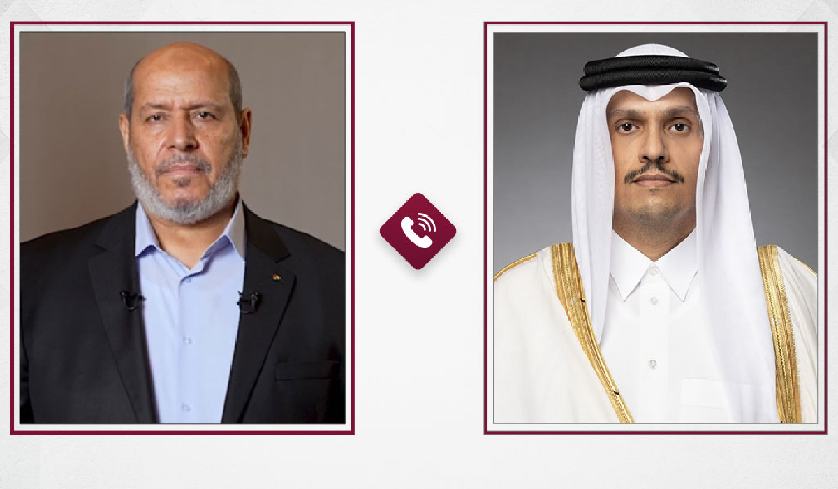 Qatar Prime Minister Holds Telephone Conversation with Hamas Political Bureau Chairman